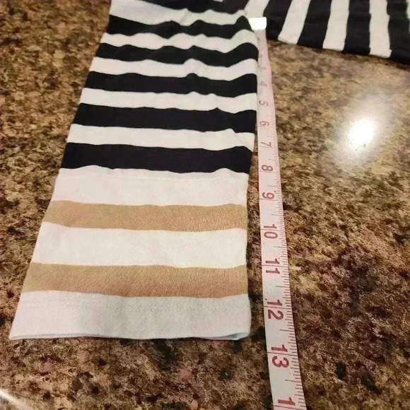 Nautica Cropped Sleeve Striped Button Detail Shirt - Picture 10 of 11